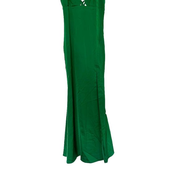 NWT AQUA SATIN HALTER SLIP DRESS - Picture 6 of 7